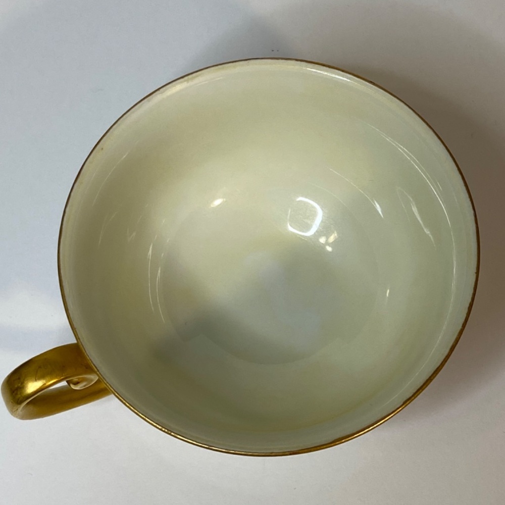 Vintage Hand-painted Teacup & Dish, Signed - Picture 6 of 10